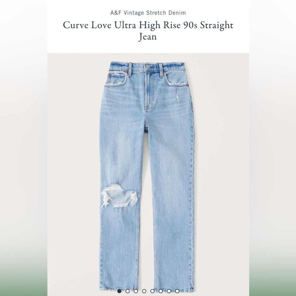 Abercrombie Curve Love Ultra High Rise 90’s Straight Jeans